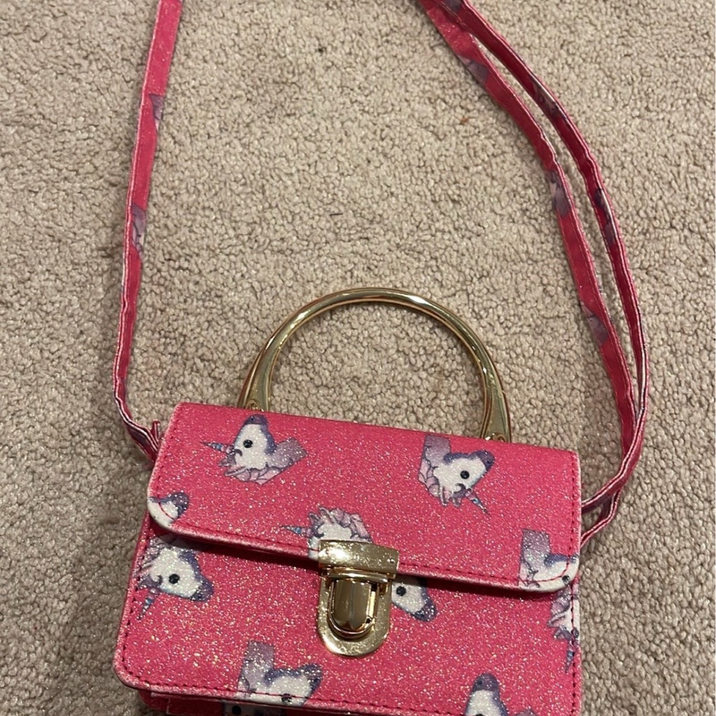 Olivia Miller Unicorn Gold Crossbody Handbag For Girls